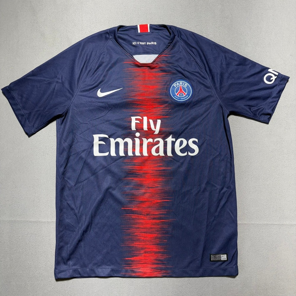 Nike Paris Saint-Germain PSG 2018 Neymar Jr 10 Home Jersey Navy Blue Large